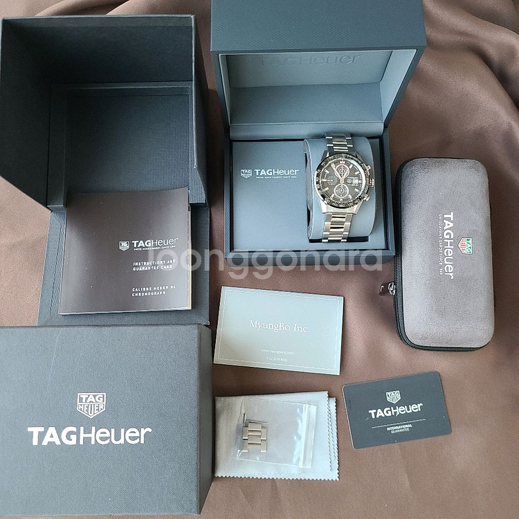 태그호이어 호이어01 크로노그래프 43미리. 국내 풀박--1