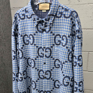 구찌 맥시 GG 자카드 울 셔츠