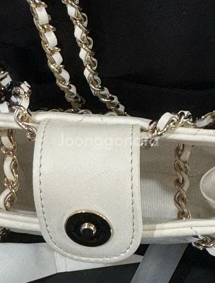 샤넬 베니티 버킷 화이트--3