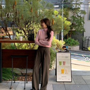 원로그 윈터 핀턱 슬랙스 모카브라운 S