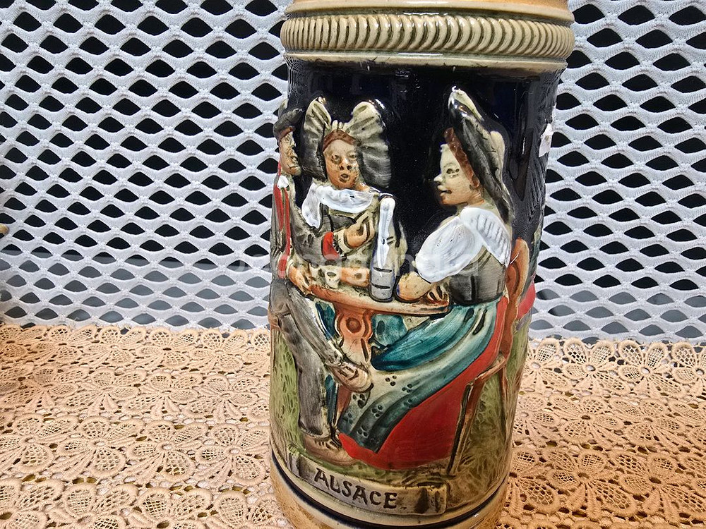 취미로 모은 독일 도자기 맥주컵 5점.미사용--7