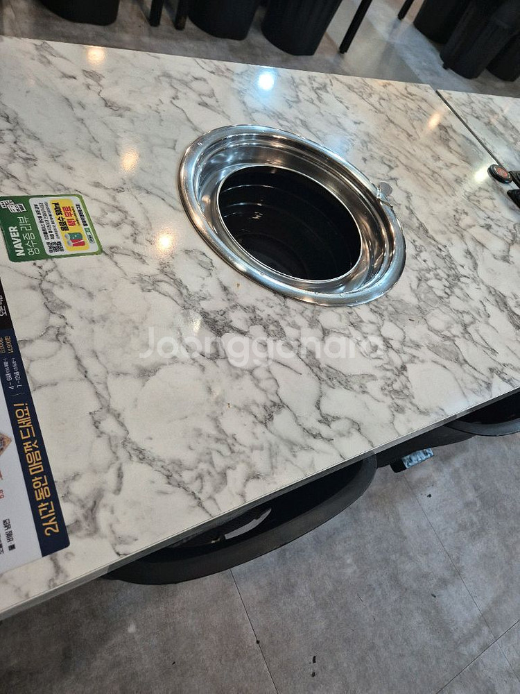 업소용 고기 불판 테이블(6개)볼,링,뚜껑 세트--0