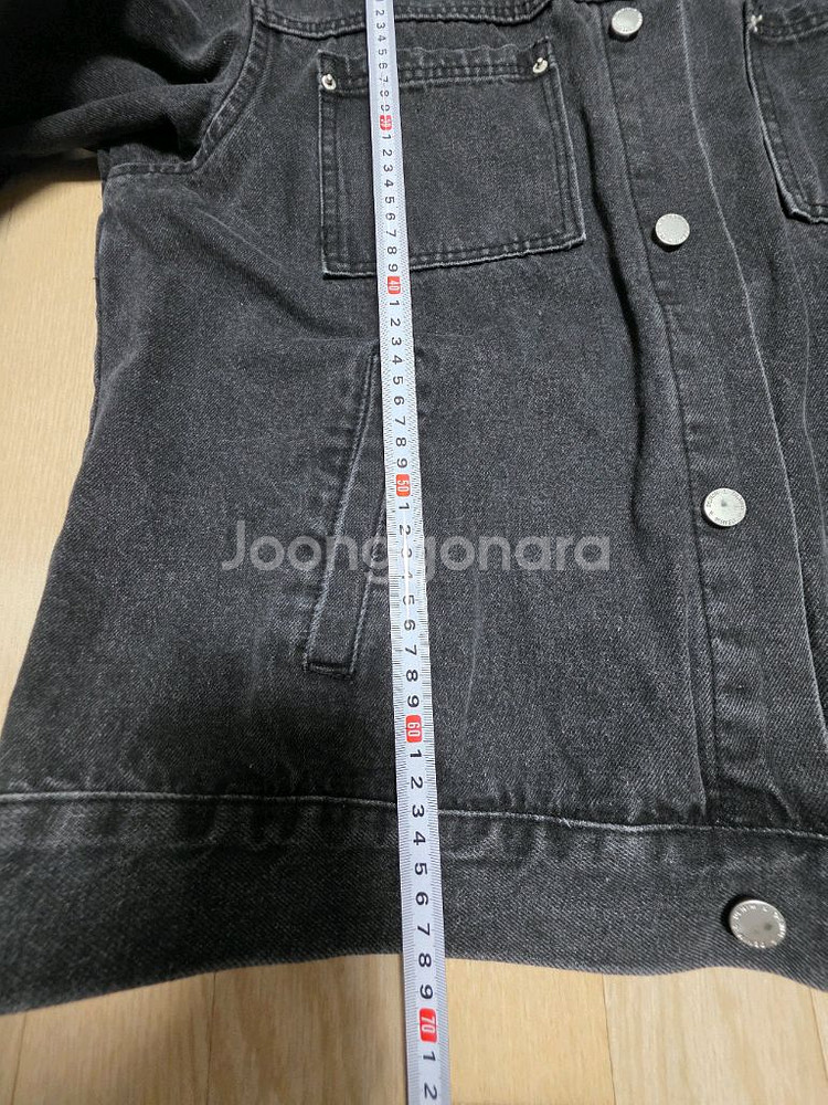 남성 후드탈부착 블랙 데님 자켓--8