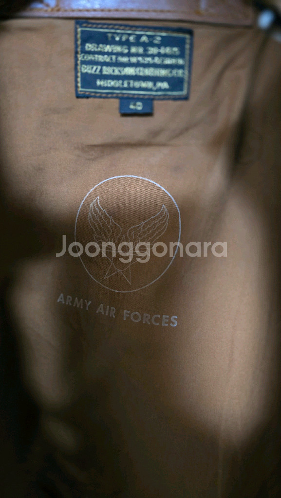 버즈릭슨 A2 플라이트자켓 항공점퍼 판매--3