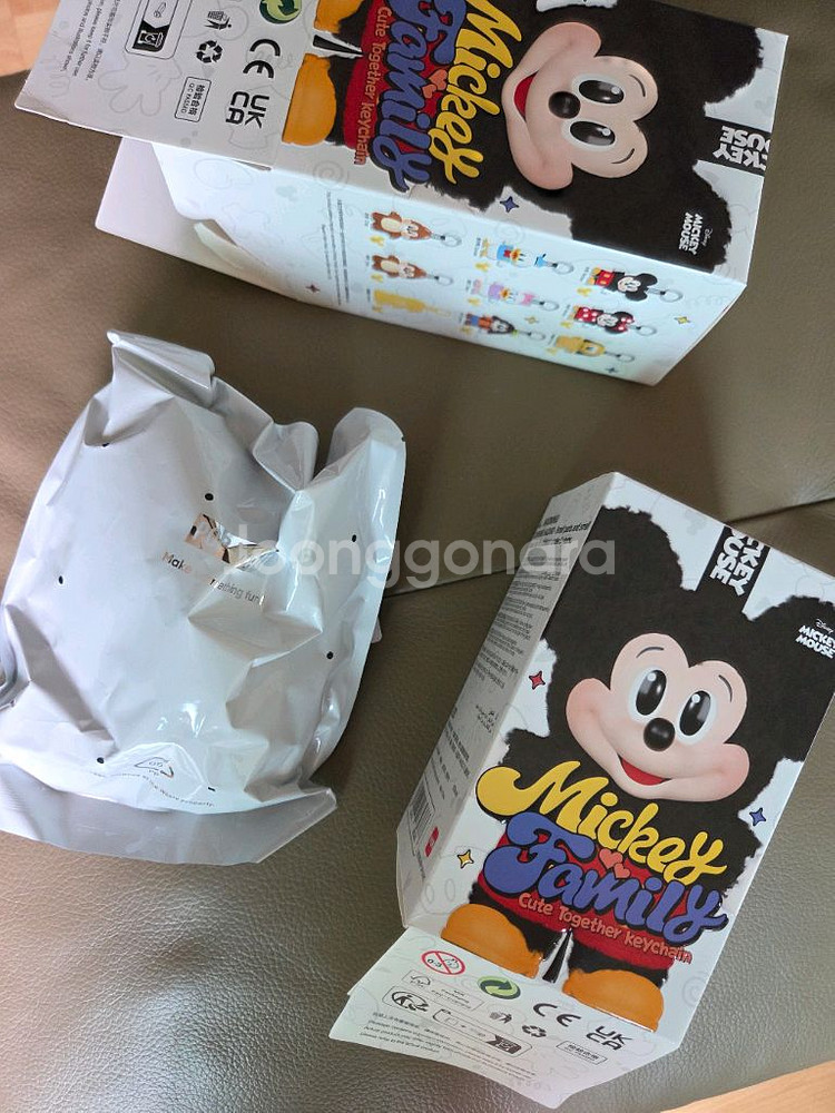 팝마트 미키패밀리 데이지 도날드덕 일괄 인형비닐 미개봉--2