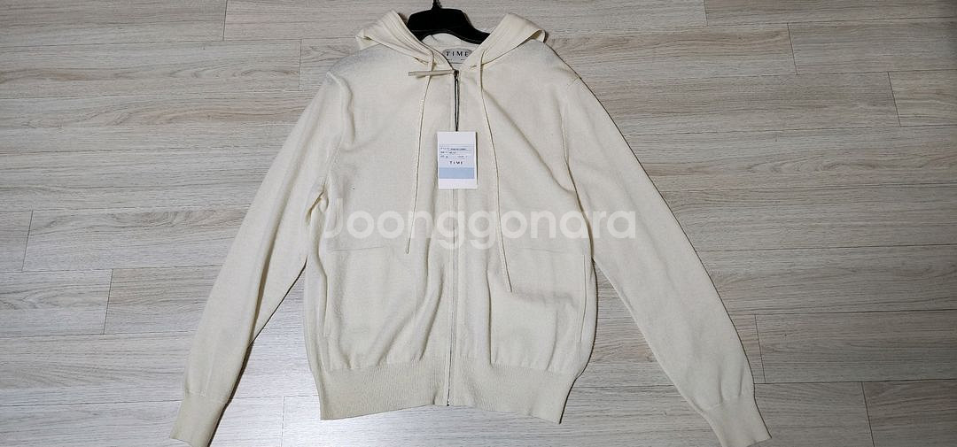 타임 TIME) 새상품~ 캐시미어 100%.후드집업--10