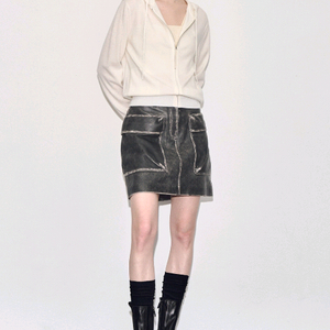 타임 TIME) 새상품~ 캐시미어 100%.후드집업