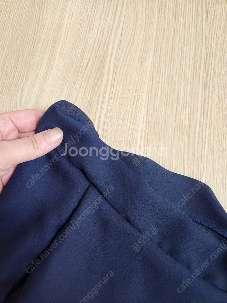 [새제품]이화국악사 도비깔깔이 곤색 한국무용 쉬폰치마--2