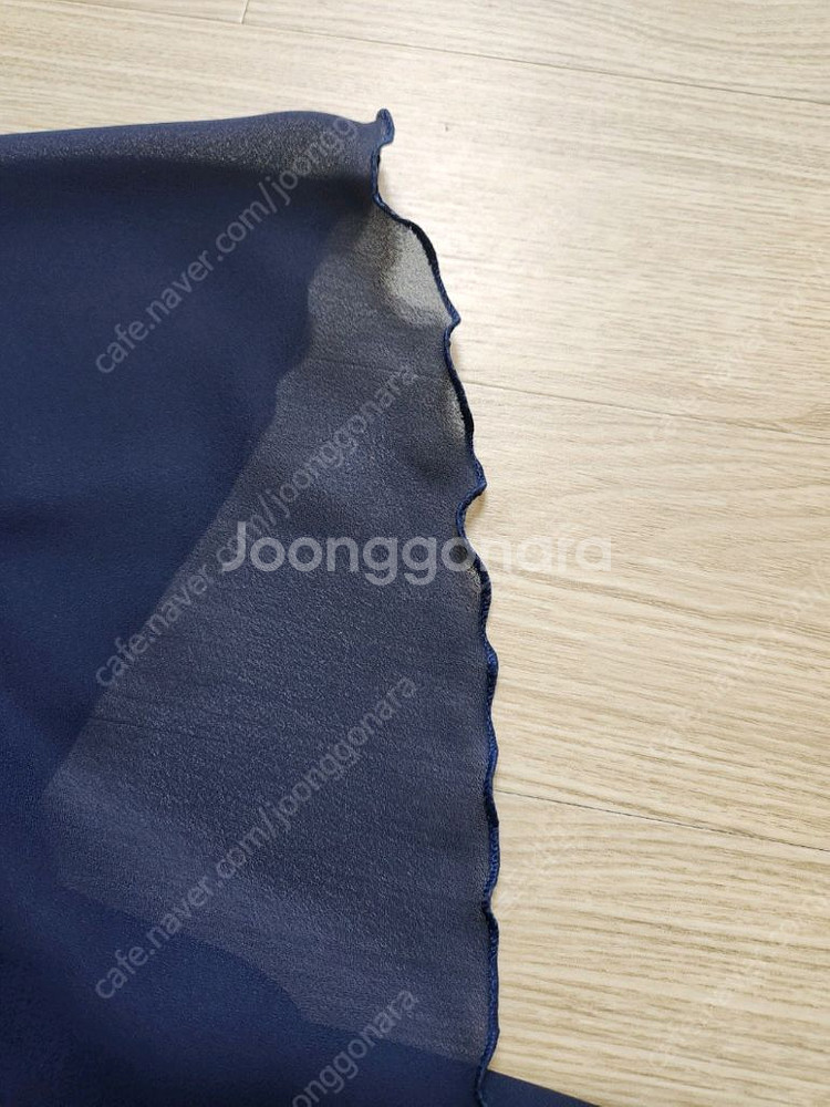 [새제품]이화국악사 도비깔깔이 곤색 한국무용 쉬폰치마--4