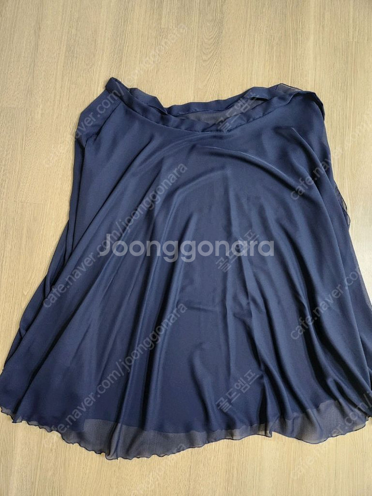 [새제품]이화국악사 도비깔깔이 곤색 한국무용 쉬폰치마--1