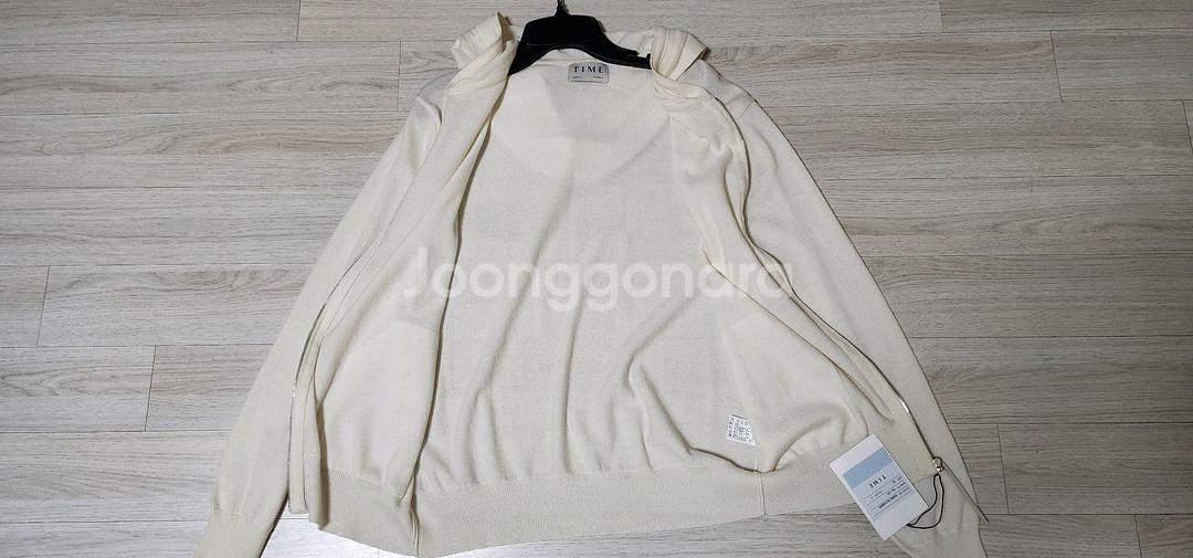 타임 TIME) 새상품~ 캐시미어 100%.후드집업--6