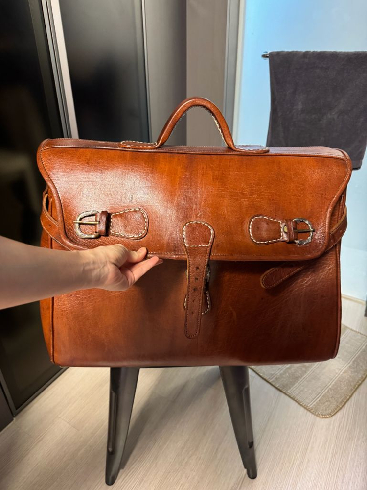 [유럽 빈티지] 리얼 레더 여행 가방(상당히 큼 주의.--2
