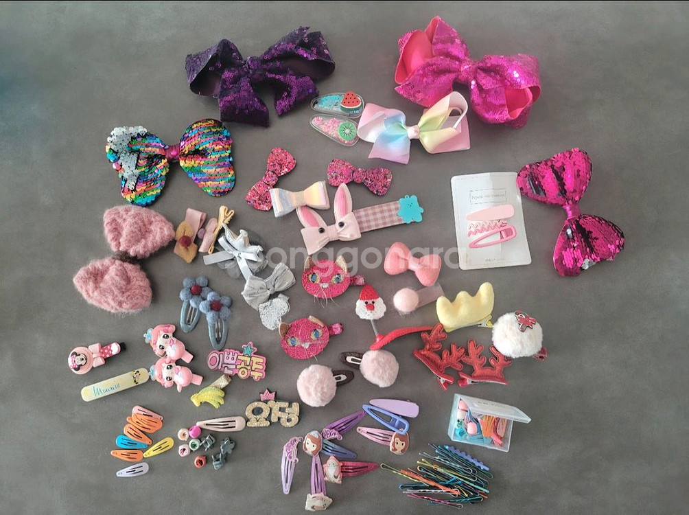 여아 여아 미취학 유치원어린이집 헤어삔 머리핀 그리--0