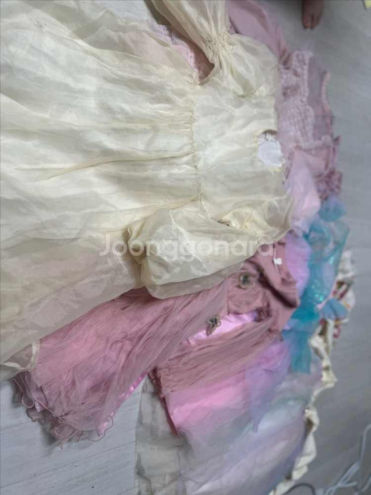 130 공주 원피스 5개 파스텔톤 드레스 모음--3