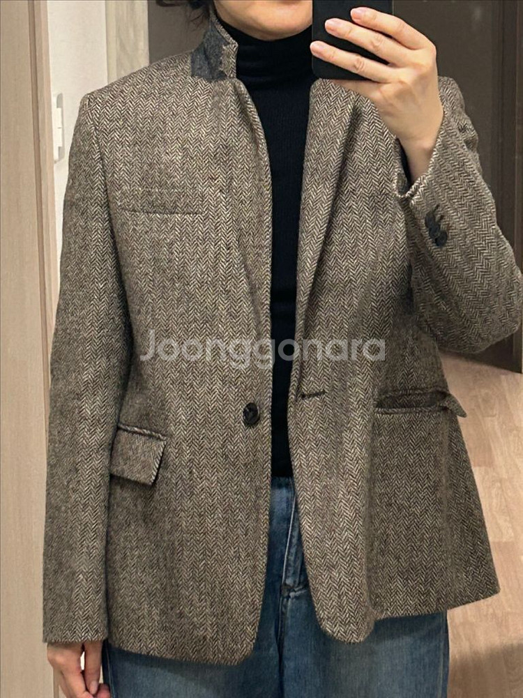 더캐시미어 헤링본쟈켓팝니다--0