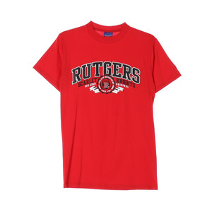 [S]챔피온 레드 RUTGERS 프린팅 반팔 티셔츠