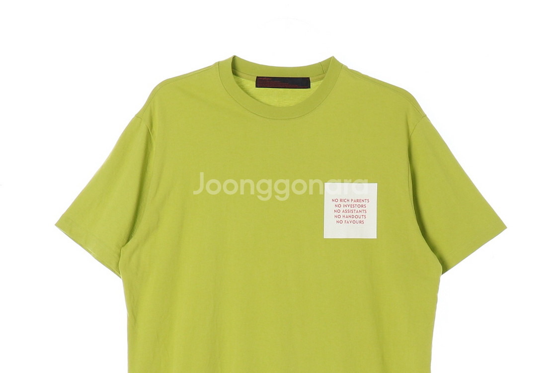 [L]꼼파뇨 라이트그린 스몰 프린팅 반팔 오버핏 티셔츠--1