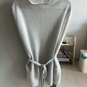 떼르드캐시미어 캐시미어베스트(연그레이)