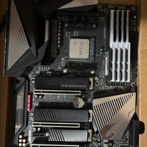 5700x3d x570 어로스 마스터 32gb 보드셋