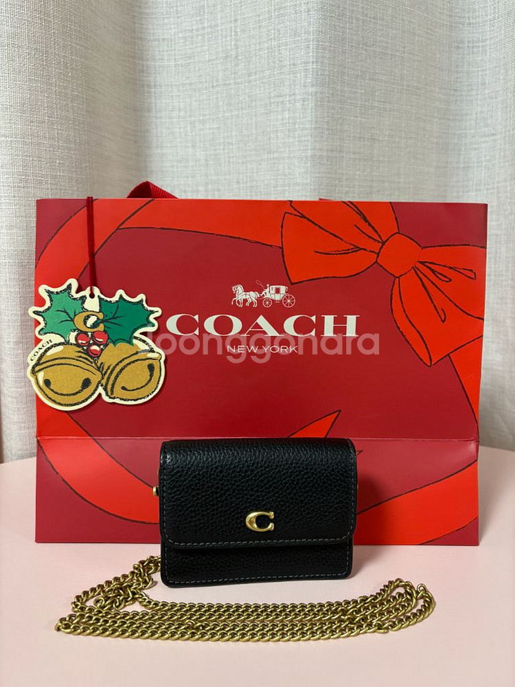 코치(정품) 크로스 카드지갑--0