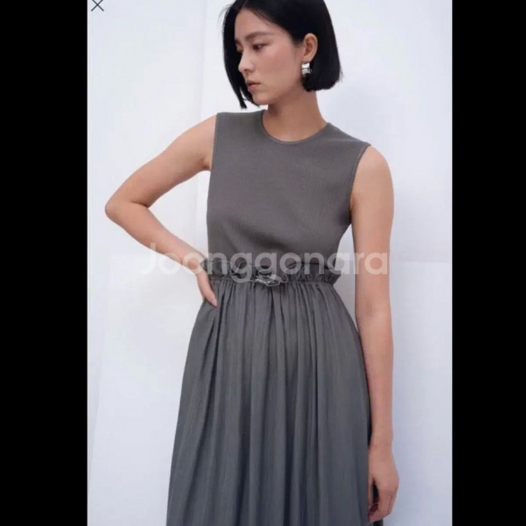h&m 에이치앤엠 드로스트링 디테일 드레스--6