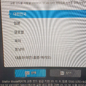 스텔라 블레이드 니케 스킨 코드