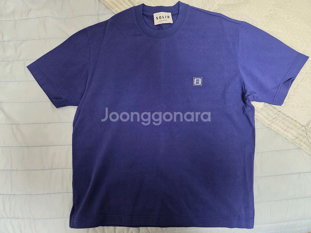 솔리드옴므 백로고 반팔 티셔츠(가격인하)--0