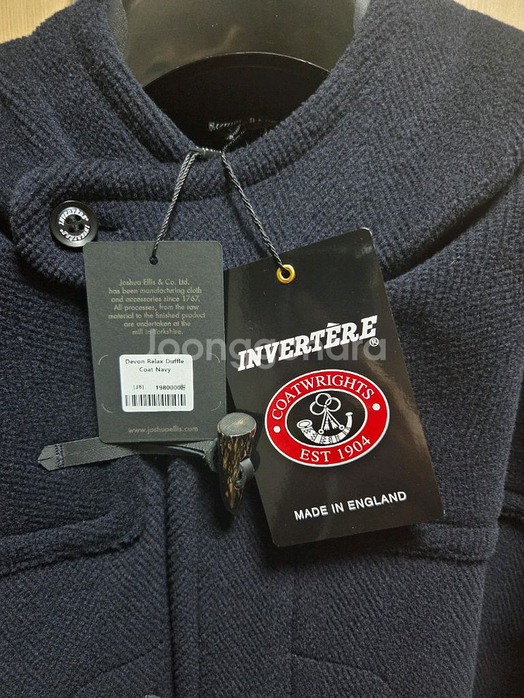인버티어 더플코트 네이비 38사이즈--2