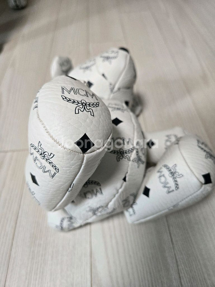 MCM 인형 흰색 곰 인형--3