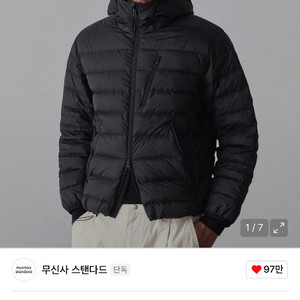 무신사스탠다드 시티 레저 라이트 다운 자켓 블랙 L