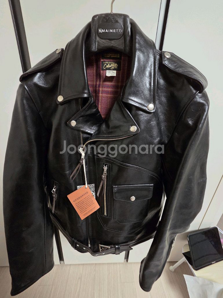 콜림보 핸더슨 더블 라이더 호스하이드 가죽 자켓 40--0