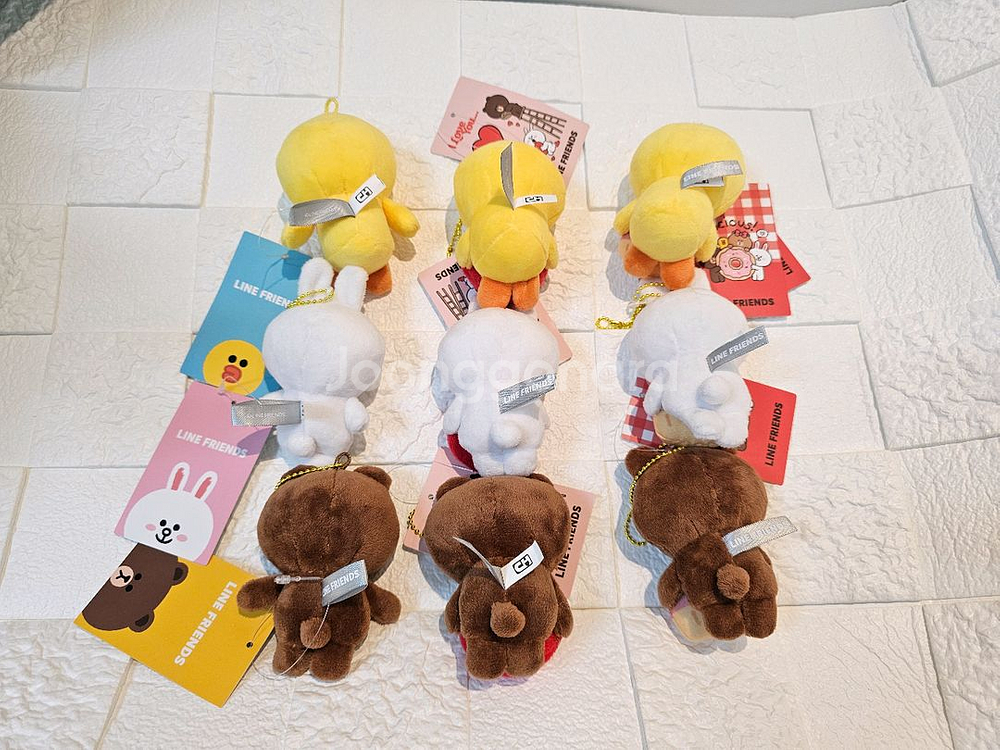 라인프렌즈 브라운 코니 샐리 키링 가방고리 인형 새거--2