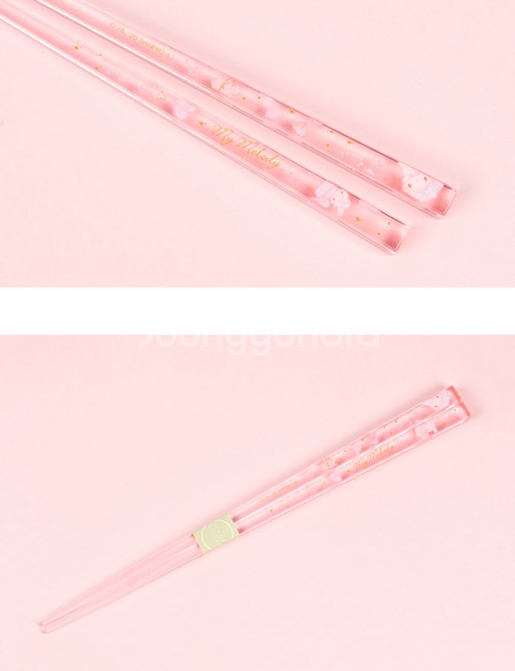 마이멜로디 헬로키티 해피니스걸 아크릴 젓가락 21cm--2