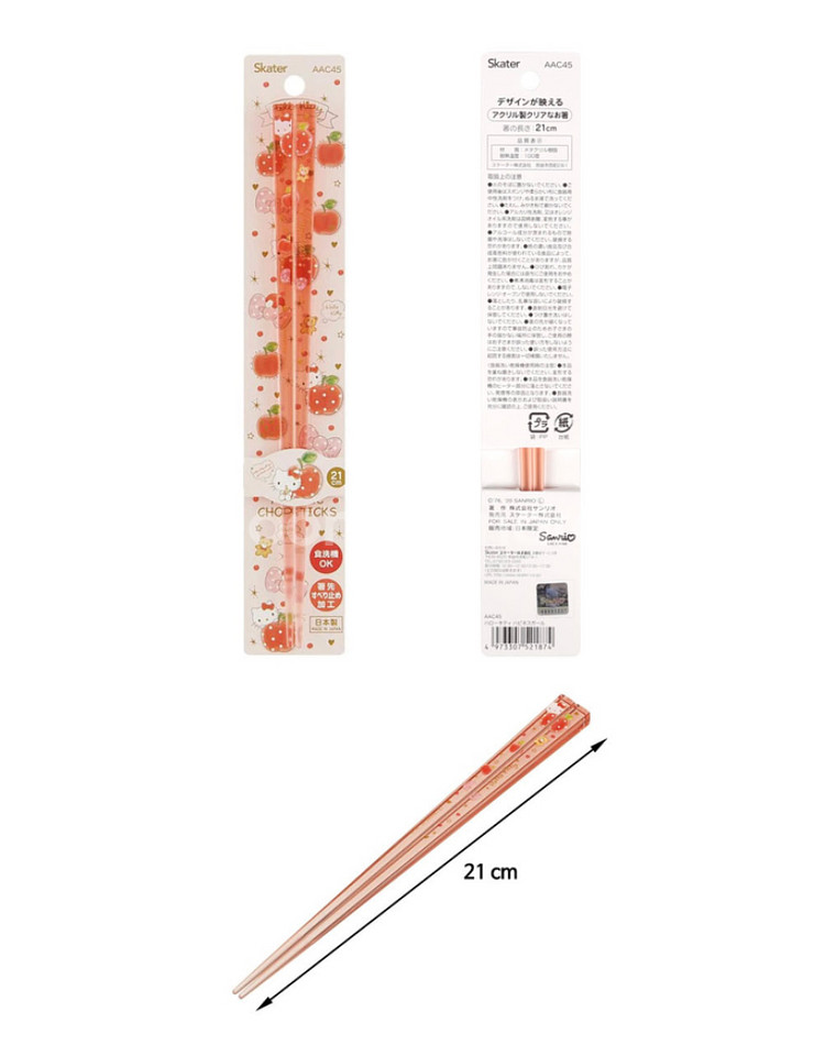 마이멜로디 헬로키티 해피니스걸 아크릴 젓가락 21cm--6