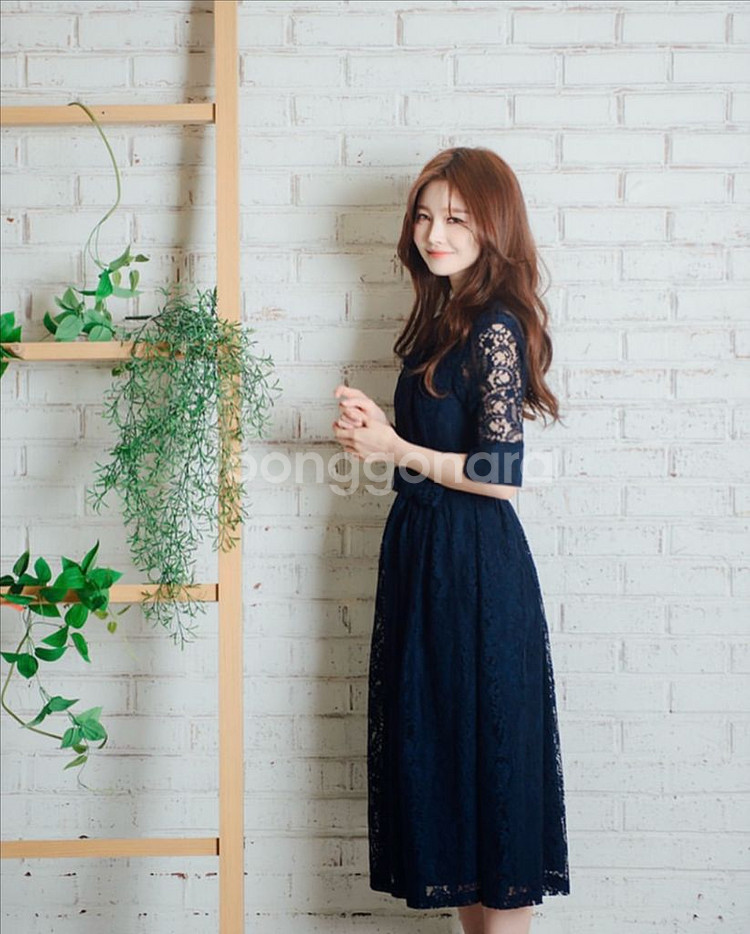 생활한복 꼬레아노 레이스 철릭원피스 S사이즈 새제품--2