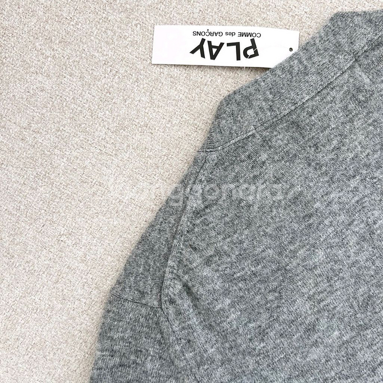 꼼데가르송 블랙와펜 V넥 가디건--3