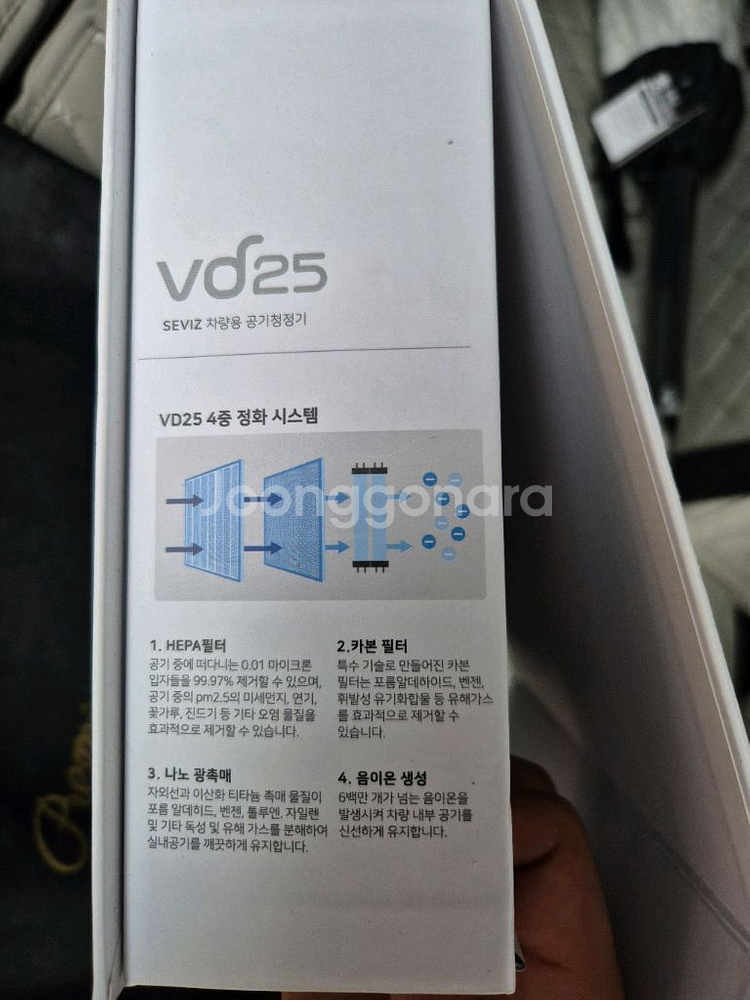 세비즈 VD25 차량용 공기청정기--3