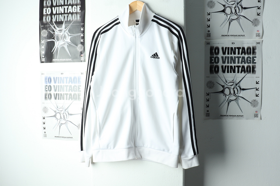 (L-2XL) 아디다스 집업 바람막이 점퍼자켓 흰검--1