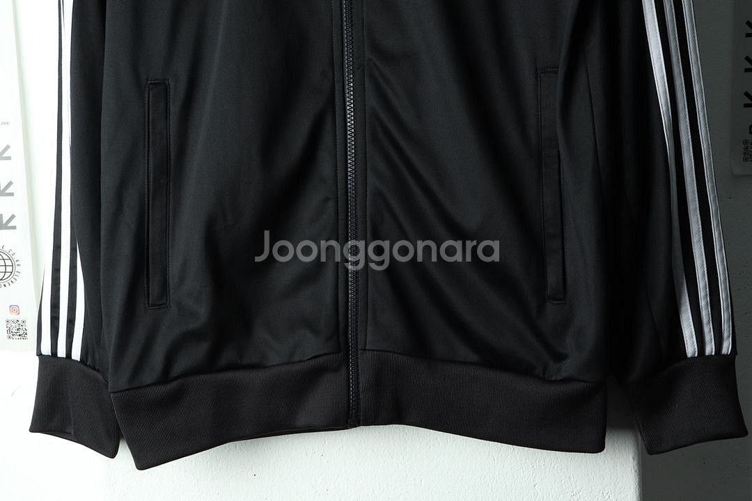 (M-L) 아디다스 집업져지 트랙탑 블랙 삼선 올드--3