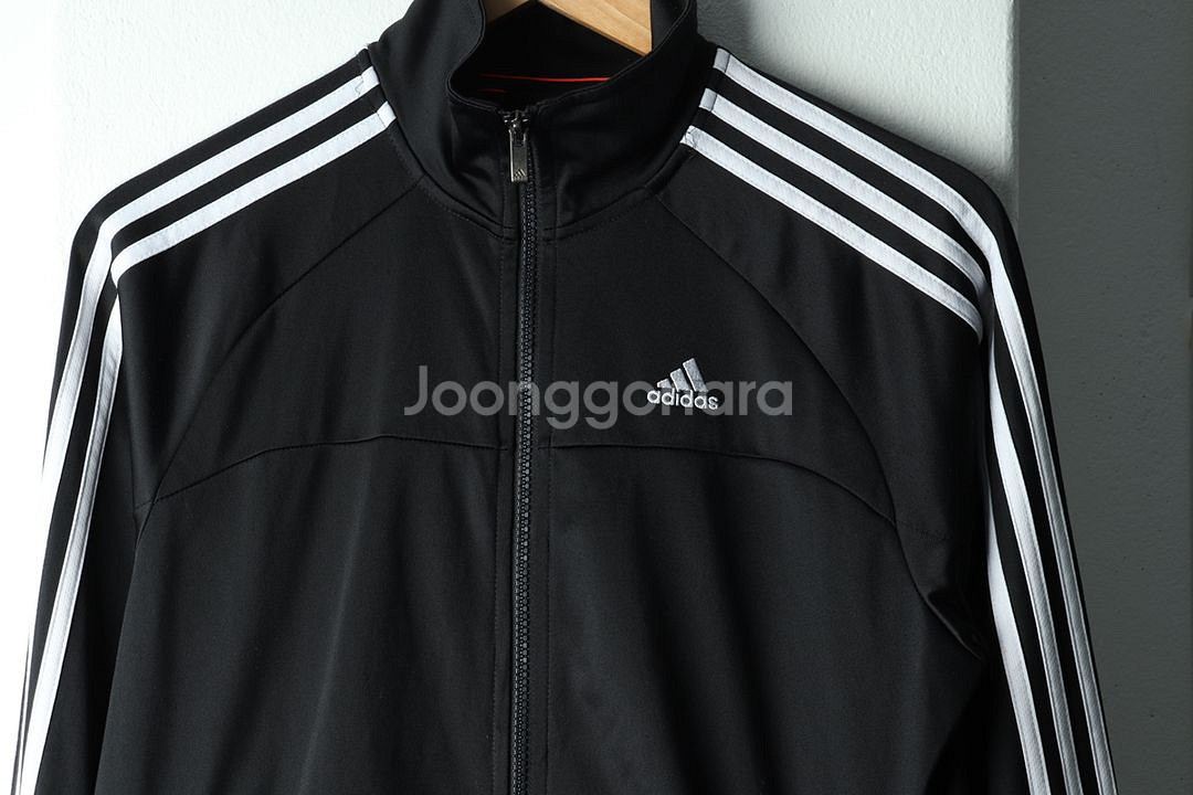 (M-L) 아디다스 집업져지 트랙탑 블랙 삼선 올드--2