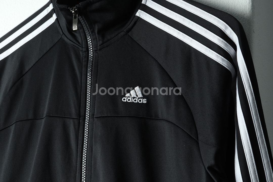 (M-L) 아디다스 집업져지 트랙탑 블랙 삼선 올드--4