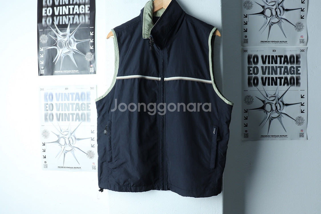 (L-XL) 아식스 집업 바람막이 점퍼자켓 년대--1