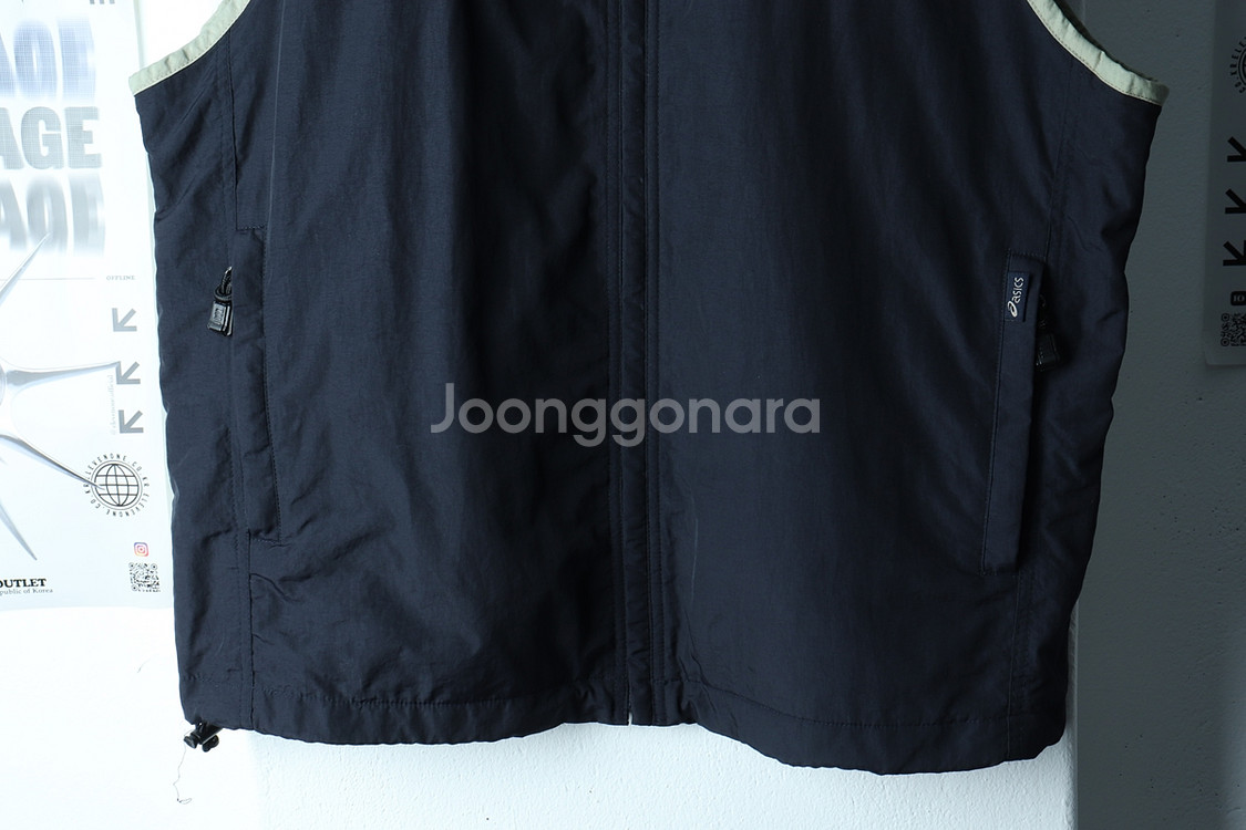 (L-XL) 아식스 집업 바람막이 점퍼자켓 년대--3