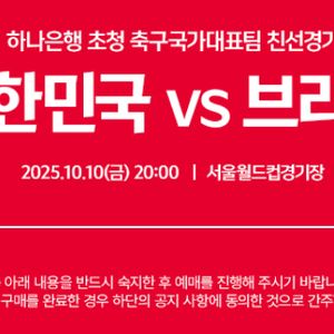 [대한민국 vs 브라질] 프리미엄테이블 2인 정가양도
