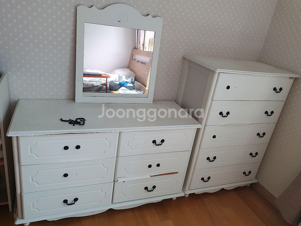 장인가구 아이브 화이트 서랍장세트 전부 무료나눔--6