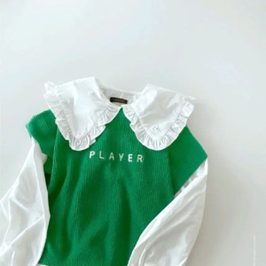 보조개 케일니트베스트&주니어라운딩원피스(145)