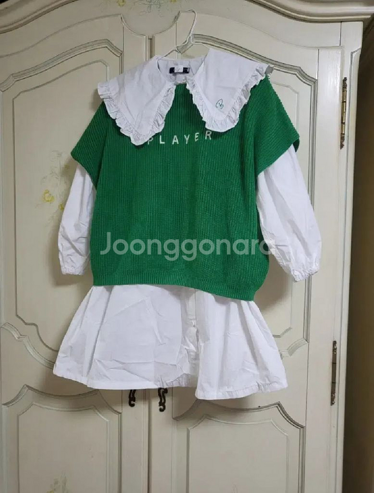 보조개 케일니트베스트&주니어라운딩원피스(145)--1