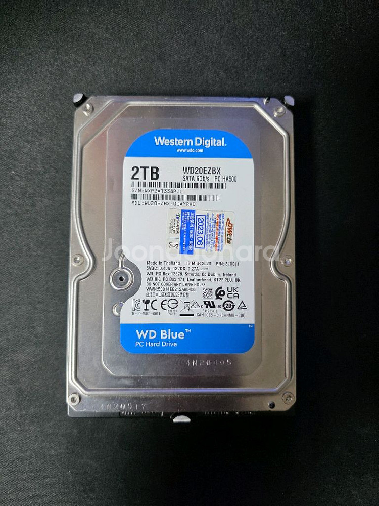 WD BLUE 2TB 7200/256 하드디스크 팝니다--0