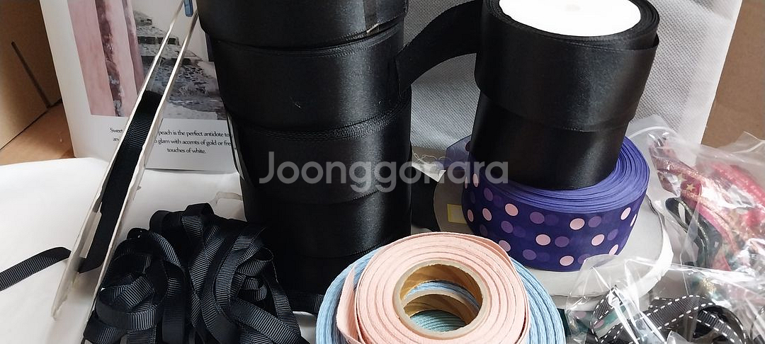 리본공예 선물포장 리본핀만들기 부자재--1