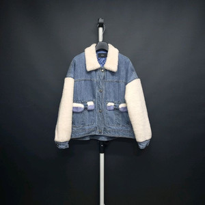 오즈세컨 추동 후리스배색 데님자켓 44-66